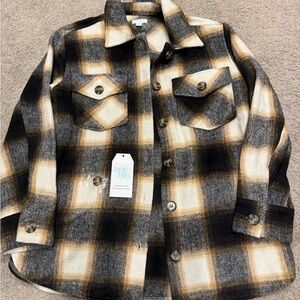 NWOT Time and Tru Plaid Shirt Jacket